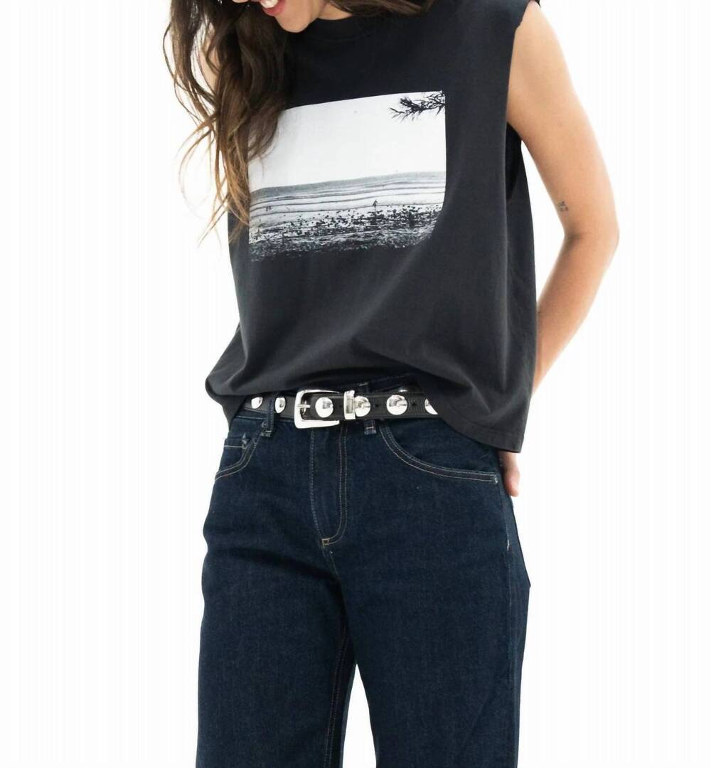 NEW ASKK NY women's heidi muscle tee in black